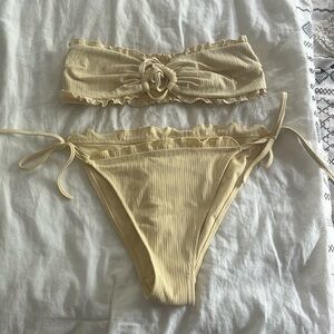 Yellow H&M Strapless Bikini